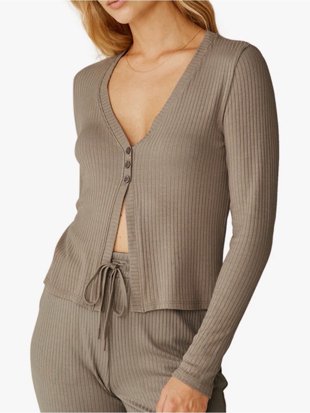 Beyond Yoga Well Traveled Cardigan Birch Size XL